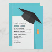 Invitation de casquette de remise de diplôme (Devant / Derrière)