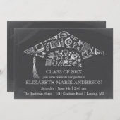 Invitation de casquette d'obtention du diplôme de (Devant / Derrière)