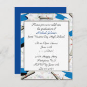 Invitation de casquette et de diplôme à la frontiè (Devant / Derrière)