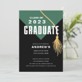 Invitation de Casquette moderne Gras Vert (Debout devant)