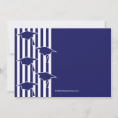 Invitation de Casquettes de 2e année Bleu et Blanc (Dos)