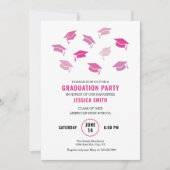 Invitation de Casquettes rose moderne (Devant)