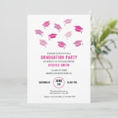 Invitation de Casquettes rose moderne (Debout devant)