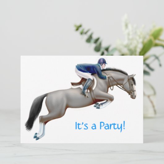 Invitation de cavalier équestre (Debout devant)