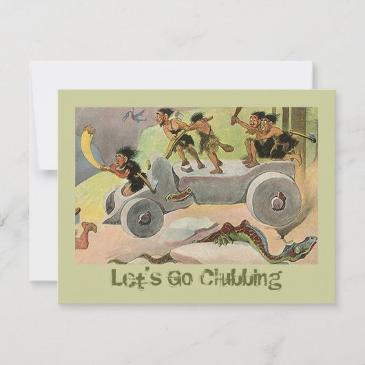 Invitation de Cavemen Caveman's Clubbing Night Out (Devant)