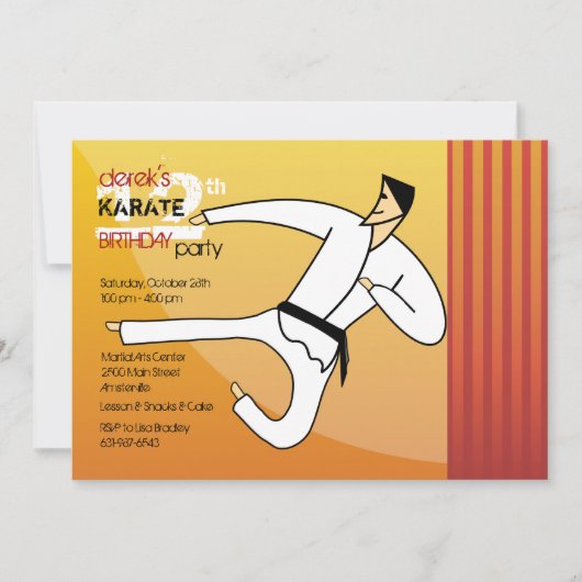 Invitation de ceinture noire (Devant)