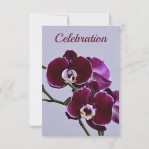 Invitation de célébration de belle orchidée violet