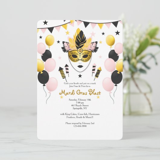 Invitation de célébration de carnaval (Debout devant)