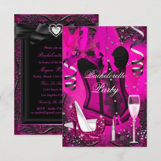 Invitation de célébration de demoiselle d'honneur (Devant / Derrière)
