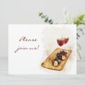 Invitation de célébration de dîner de vin (Debout devant)