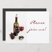 Invitation de célébration de dîner de vin (Devant / Derrière)