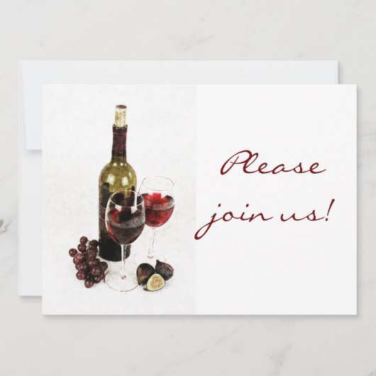 Invitation de célébration de dîner de vin (Devant)