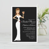 Invitation de célébration de Fête de la mariée de (Debout devant)