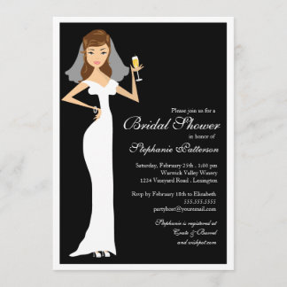 Invitation de célébration de Fête de la mariée de