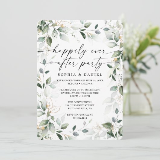 Invitation de célébration de fuite amoureuse avec (Debout devant)