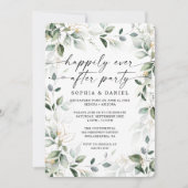 Invitation de célébration de fuite en Gold et verd (Devant)