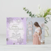 Invitation de célébration de la fête du bébé de fl (Debout devant)