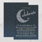 Invitation de célébration de la lune élégante II (Devant / Derrière)