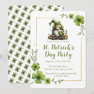 Invitation de célébration de la Saint-Patrick fant