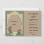 Invitation de célébration de la vie (Dos)