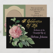 Invitation de célébration de la vie (Devant / Derrière)
