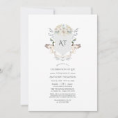 Invitation de célébration de la vie avec monogramm (Devant)
