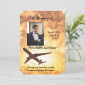 Invitation de célébration de la vie pour un pilote (Debout devant)