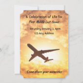Invitation de célébration de la vie pour un pilote (Dos)