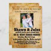 Invitation de célébration de mariage de couple Red (Devant / Derrière)