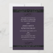 Invitation de célébration de mariage Purple Elegan (Devant)