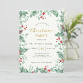 Invitation de célébration de Noël à l'aquarelle de (Debout devant)