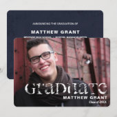 Invitation de célébration de remise de diplômes te (Devant / Derrière)