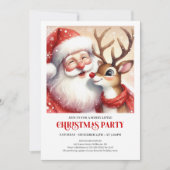 Invitation de célébration de vacances de Père Noël (Devant)