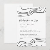 Invitation de célébration de vie avec texte minima (Devant / Derrière)