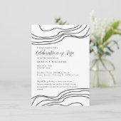 Invitation de célébration de vie avec texte minima (Debout devant)