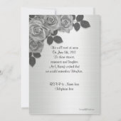 Invitation de célébration de vie roses (Dos)