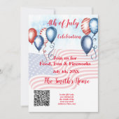 Invitation de célébration du 4 juillet (Devant)