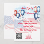 Invitation de célébration du 4 juillet (Devant / Derrière)