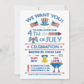 Invitation de célébration du 4 juillet (Devant)