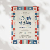 Invitation de célébration du 4 juillet rustique vi