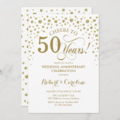 Invitation de célébration du 50e anniversaire en o (Devant / Derrière)
