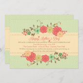 Invitation de célébration du jour de mère (Devant / Derrière)