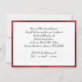 Invitation de célébration hindoue Om rouge et or (Dos)