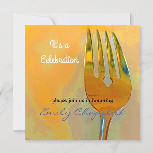 Invitation de célébration moderne culinaire (Devant)