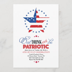 Invitation de célébration patriotique