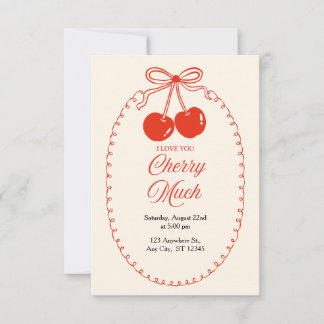 Invitation de célébration sucrée aux cerises 🍒