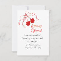 Invitation de célébration sucrée aux cerises 🍒