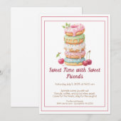 Invitation de célébration sucrée – Fête des donuts (Devant / Derrière)