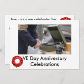 Invitation de célébrations de jour du VE (Devant / Derrière)