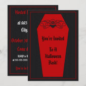 Invitation de cercueil de batte (Devant / Derrière)